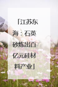 江苏东海：石英砂炼出百亿元硅材料产业