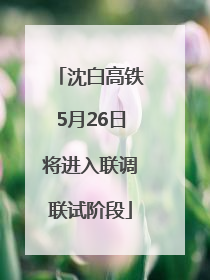 沈白高铁5月26日将进入联调联试阶段