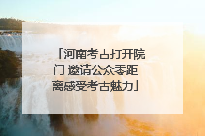 河南考古打开院门 邀请公众零距离感受考古魅力