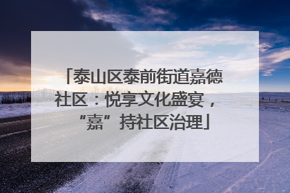 泰山区泰前街道嘉德社区：悦享文化盛宴，“嘉”持社区治理