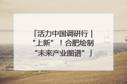 活力中国调研行｜“上新”！合肥绘制“未来产业图谱”