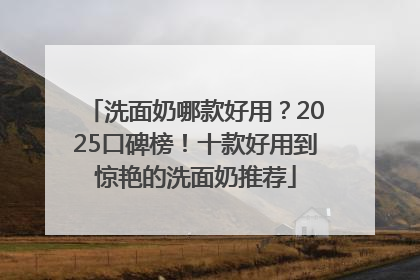 洗面奶哪款好用？2025口碑榜！十款好用到惊艳的洗面奶推荐