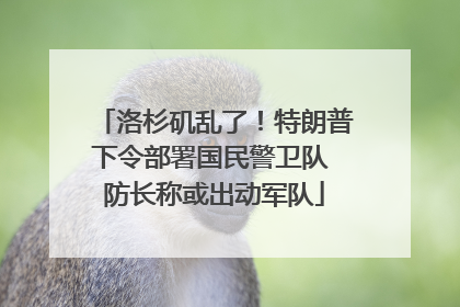 洛杉矶乱了！特朗普下令部署国民警卫队 防长称或出动军队
