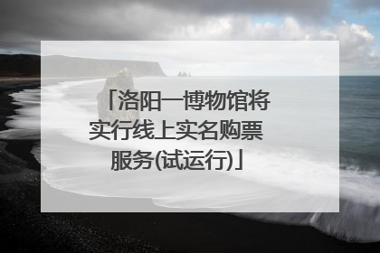 洛阳一博物馆将实行线上实名购票服务(试运行)