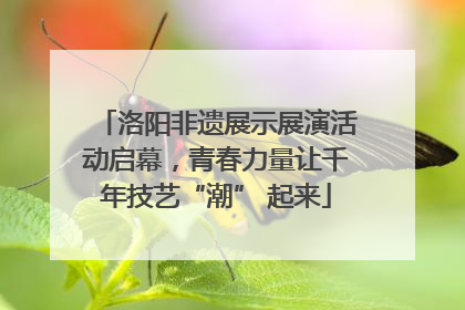 洛阳非遗展示展演活动启幕，青春力量让千年技艺“潮” 起来