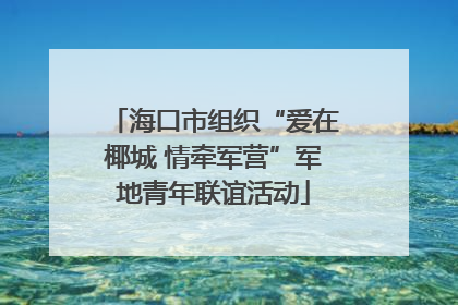 海口市组织“爱在椰城 情牵军营”军地青年联谊活动