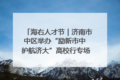 海右人才节｜济南市中区举办“励新市中 护航济大”高校行专场活动暨“青年人才 乐享市中”品牌推介会