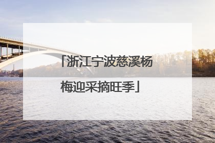 浙江宁波慈溪杨梅迎采摘旺季
