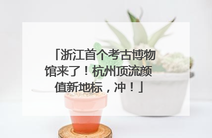 浙江首个考古博物馆来了！杭州顶流颜值新地标，冲！
