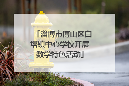 淄博市博山区白塔镇中心学校开展数学特色活动