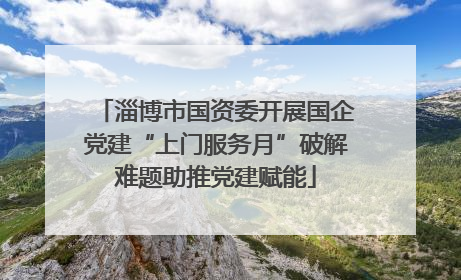 淄博市国资委开展国企党建“上门服务月”破解难题助推党建赋能