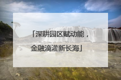 深耕园区赋动能，金融滴灌新长海