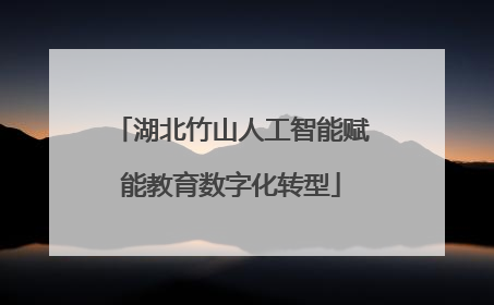 湖北竹山人工智能赋能教育数字化转型