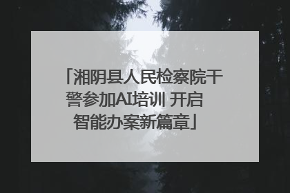 湘阴县人民检察院干警参加AI培训 开启智能办案新篇章