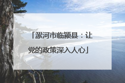 漯河市临颍县：让党的政策深入人心
