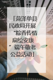 菏泽单县民政局开展“粽香传情 扇绘安康”端午敬老公益活动