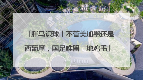 胖马识球丨不管美加墨还是西葡摩，国足唯留一地鸡毛