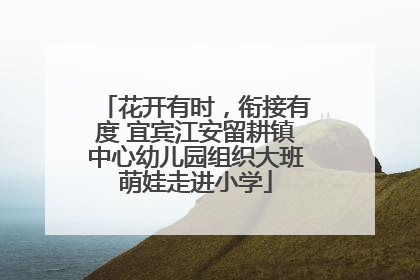 花开有时，衔接有度 宜宾江安留耕镇中心幼儿园组织大班萌娃走进小学