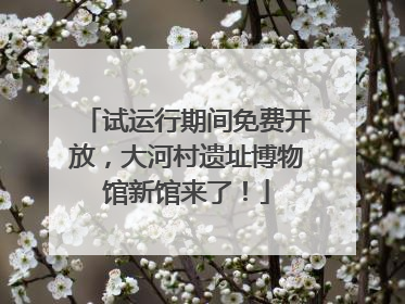 试运行期间免费开放，大河村遗址博物馆新馆来了！
