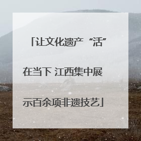 让文化遗产“活”在当下 江西集中展示百余项非遗技艺