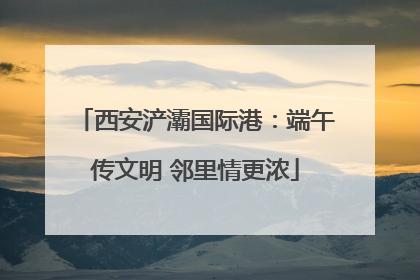 西安浐灞国际港：端午传文明 邻里情更浓