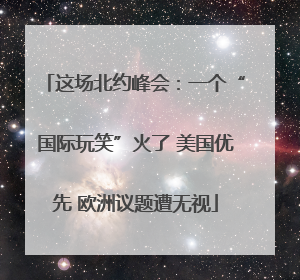 这场北约峰会：一个“国际玩笑”火了 美国优先 欧洲议题遭无视
