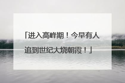 进入高峰期！今早有人追到世纪大烧朝霞！