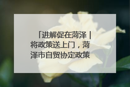 进解促在菏泽｜将政策送上门，菏泽市自贸协定政策专题宣讲会召开