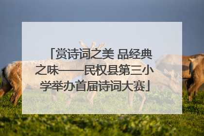 赏诗词之美 品经典之味——民权县第三小学举办首届诗词大赛