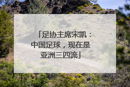 足协主席宋凯：中国足球，现在是亚洲三四流