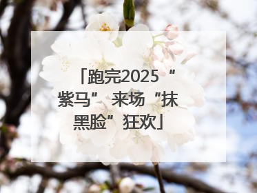 跑完2025“紫马” 来场“抹黑脸”狂欢
