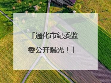 通化市纪委监委公开曝光！