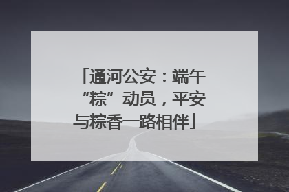 通河公安：端午“粽”动员，平安与粽香一路相伴