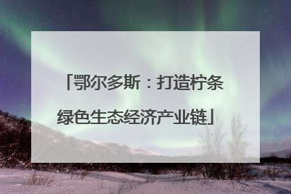 鄂尔多斯：打造柠条绿色生态经济产业链