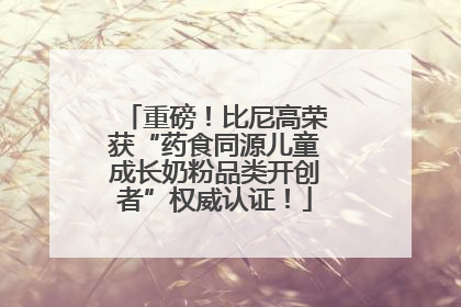 重磅！比尼高荣获“药食同源儿童成长奶粉品类开创者”权威认证！
