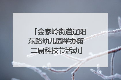 金家岭街道辽阳东路幼儿园举办第二届科技节活动