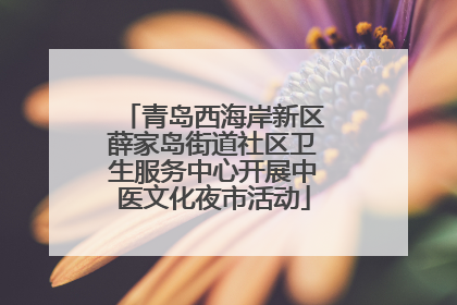 青岛西海岸新区薛家岛街道社区卫生服务中心开展中医文化夜市活动