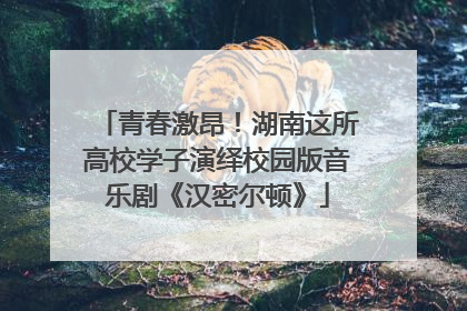 青春激昂！湖南这所高校学子演绎校园版音乐剧《汉密尔顿》