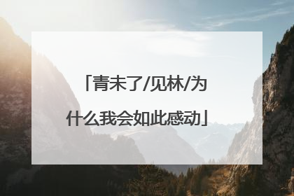 青未了/见林/为什么我会如此感动