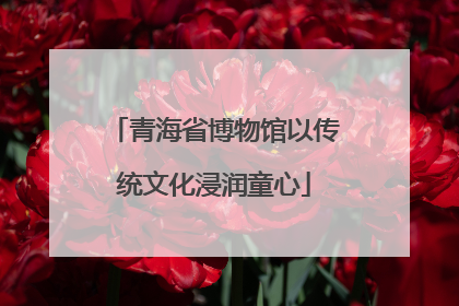 青海省博物馆以传统文化浸润童心
