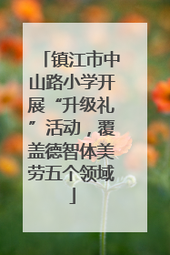 镇江市中山路小学开展“升级礼”活动，覆盖德智体美劳五个领域