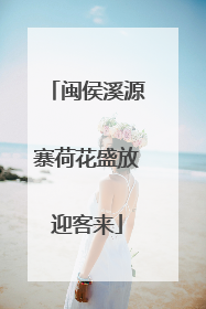 闽侯溪源寨荷花盛放迎客来