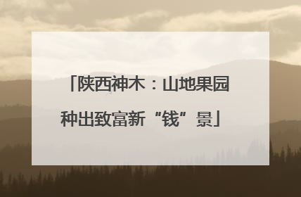 陕西神木：山地果园种出致富新“钱”景