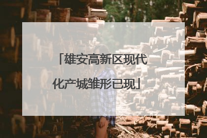 雄安高新区现代化产城雏形已现