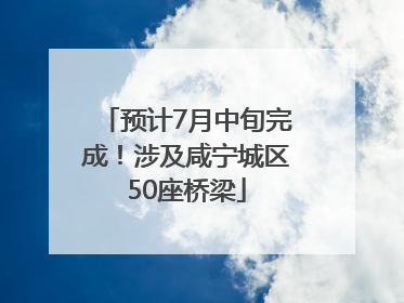 预计7月中旬完成！涉及咸宁城区50座桥梁