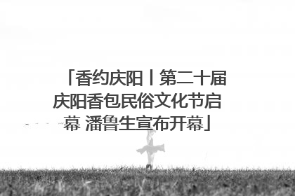 香约庆阳丨第二十届庆阳香包民俗文化节启幕 潘鲁生宣布开幕