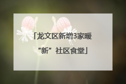 龙文区新增3家暖“新”社区食堂