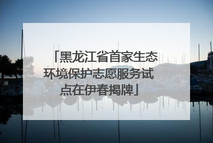黑龙江省首家生态环境保护志愿服务试点在伊春揭牌