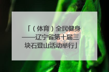 （体育）全民健身——辽宁省第十届三块石登山活动举行