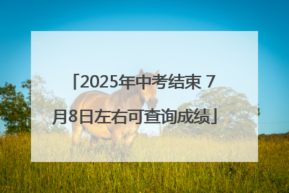 2025年中考结束 7月8日左右可查询成绩